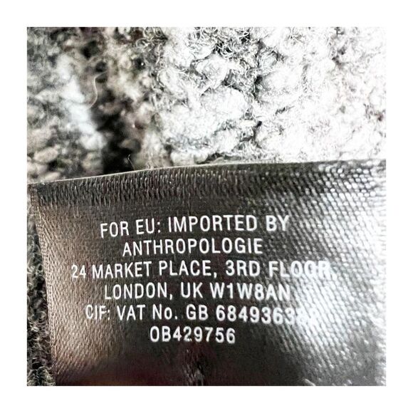 Anthropologie Moth Wool Blend Women's Black Wool Blend Long Sleeve Sweater Size - Picture 4 of 7